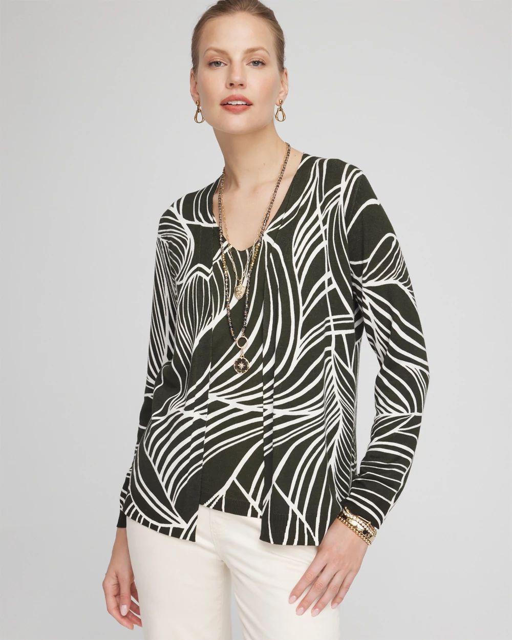 Leaf Long Sleeve Cardigan | Chico's